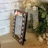 Courtly Clock Black And White Checks With Pink Roses Clock Decor Checked Whimsy 3 small