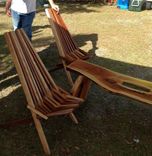 Indoor/Outdoor Wooden Slat Chair 1 small