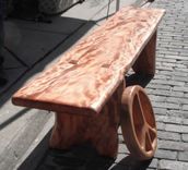 Modern Copper Pod Slab Bench 2 small