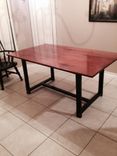 Santos Mahogany With Ebonized Oak Base Dining Room Table. 1 small