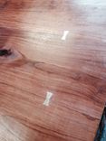 Santos Mahogany With Ebonized Oak Base Dining Room Table. 2 small