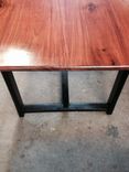 Santos Mahogany With Ebonized Oak Base Dining Room Table. 4 small