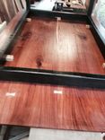 Santos Mahogany With Ebonized Oak Base Dining Room Table. 6 small