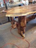 Rosewood Dining Table With Hand Tooled Copper Insert 2 small