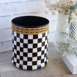 Checked Waste Basket Checkered Canister Organizer 3 small