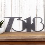 Metal Modern House Numbers Plaque 1 small