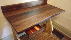 Walnut And Maple Wall Desk 11 small