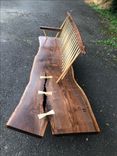Nakashima Style Walnut Conoid Bench 3 small
