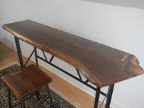 Live Edge Industrial Style Welded Steel Desk 3 small