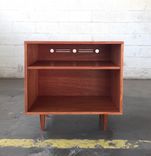 Small Mid Century Modern Style Record Cabinet In Mahogany Ply 1 small