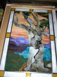 Stained Glass Window Arts And Crafts Tree Landscape 3 small