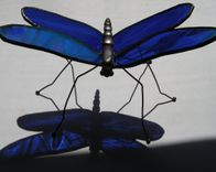 Stained Glass Dragonfly- Freestanding 1 small