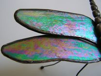 Stained Glass Dragonfly- Freestanding 4 small