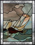 Stained Glass Panel "The Storm" 3 small