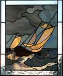 Stained Glass Panel "The Storm" 2 small