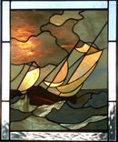 Stained Glass Panel "The Storm" 1 small