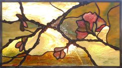 Stained Glass Panel Flowering Branches 2 small