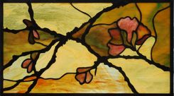 Stained Glass Panel Flowering Branches 1 small