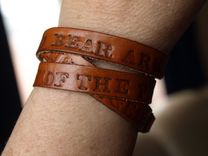 2nd Amendment Leather Wrap Bracelet 1 small