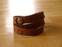2nd Amendment Leather Wrap Bracelet 2 small