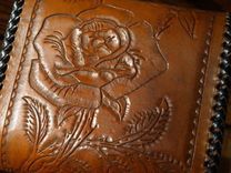 Leather Hand Tooled Playing Cards Case 3 small