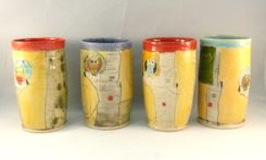 Set Of Two: Toothbrush Holders, Pencil Holders, Tumblers 3 small