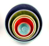 Pasta Serving Bowl With 4 Personal Pasta Bowls 8 small