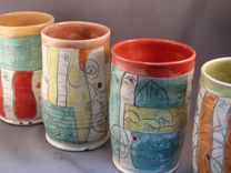 Set Of Two: Toothbrush Holders, Pencil Holders, Tumblers 6 small