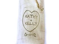Personalized Wedding Aspen Or Birch Log Wall Hanging 2 small