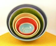 Pasta Serving Bowl With 4 Personal Pasta Bowls 3 small