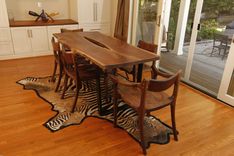 Live-Edge Walnut & Carbon Fiber Dining Table 1 small