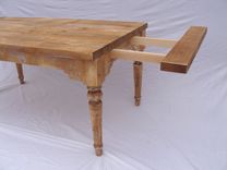 Antique Style Farm Table With Drop Leaf Extensions - On Sale 5 small
