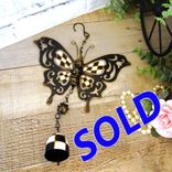 Checked Wind Catcher Black And White Check Patio Garden Decor Checked Butterfly 1 small