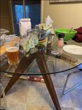 Greg's Solid Unstained Black Walnut Tripod For 42 Inch Diameter Glass Top 3 small