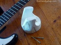 Guitar Wall Hanger, Unique Wood Log Instrument Stand Display 4 small