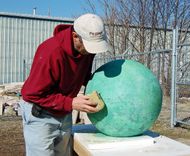 Garden Sphere Sculpture 3 small