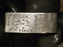 Double Sided Hand Stamped Sterling Silver Money Clip, Personalized 1 small