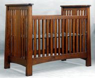 Quartersawn Oak Mackintosh  Convertible Crib 2 small