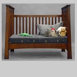 Quartersawn Oak Mackintosh  Convertible Crib 4 small