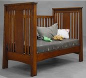 Quartersawn Oak Mackintosh  Convertible Crib 5 small