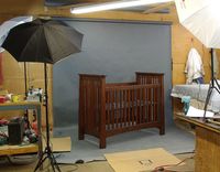 Quartersawn Oak Mackintosh  Convertible Crib 7 small