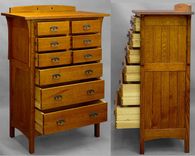 Tall Mission 9 Drawer Chest 2 small