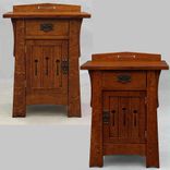 Pair Of Matched Mackintosh Stands. Quartersawn Oak 1 small