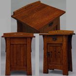 Pair Of Matched Mackintosh Stands. Quartersawn Oak 4 small
