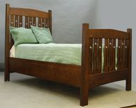 Mackintosh Twin Bed, Quartersawn Oak 1 small
