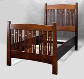 Mackintosh Twin Bed, Quartersawn Oak 2 small