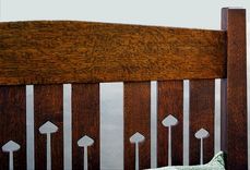 Mackintosh Twin Bed, Quartersawn Oak 6 small