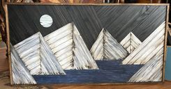 Wall Decor Reclaimed Wood - Mountain Scene 2 small
