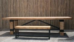 Rustic Industrial Conference Table. Modern Dining Table. Solid Wood Desk. Handmade Wood Furniture. 5 small