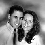 Couple Portrait Custom Painting On Canvas Valentine Gift 2 small
